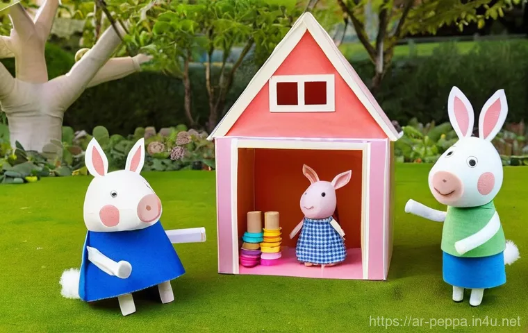 페파피그와 환경 이슈 - **Recycling and Creative Play:**
    "Peppa Pig, George, and their friends (Suzy Sheep, Rebecca Rabb...