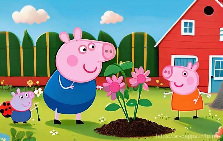 페파피그와 환경 이슈 - **Water Conservation in a Daily Routine:**
    "Peppa Pig is in a clean, brightly lit bathroom, demo...