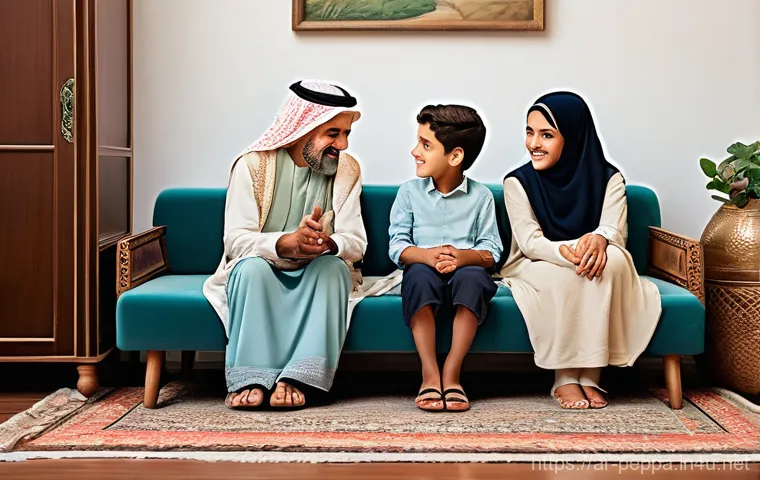 페파피그 전 세계 방영 국가 - **Prompt:** A heartwarming scene featuring an intergenerational Arab family. Grandparents and their ...